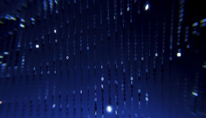 Framed Print : Binary Code Print: Digital Connectivity in Motion Framed Print : Binary Code Print: Digital Connectivity in Motion