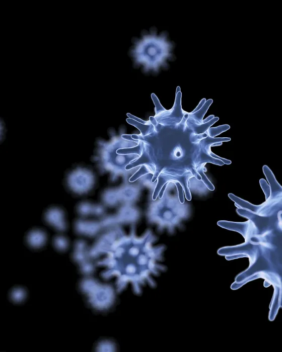 Framed Print : 3D Virus in Flight Print Framed Print : 3D Virus in Flight Print