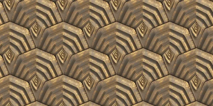 Framed Print : Metallic Shield Print with Geometric Designs Framed Print : Metallic Shield Print with Geometric Designs