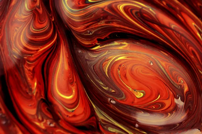 Framed Print : Smeared Red Orange Abstract Art Print Framed Print : Smeared Red Orange Abstract Art Print