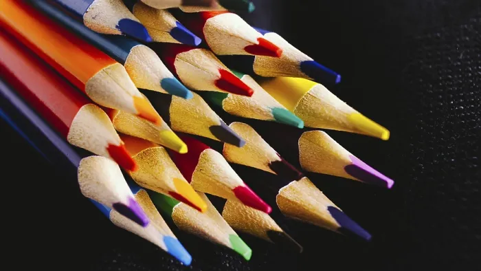 Framed Print : Colored Pencils on Dark Background Print Framed Print : Colored Pencils on Dark Background Print