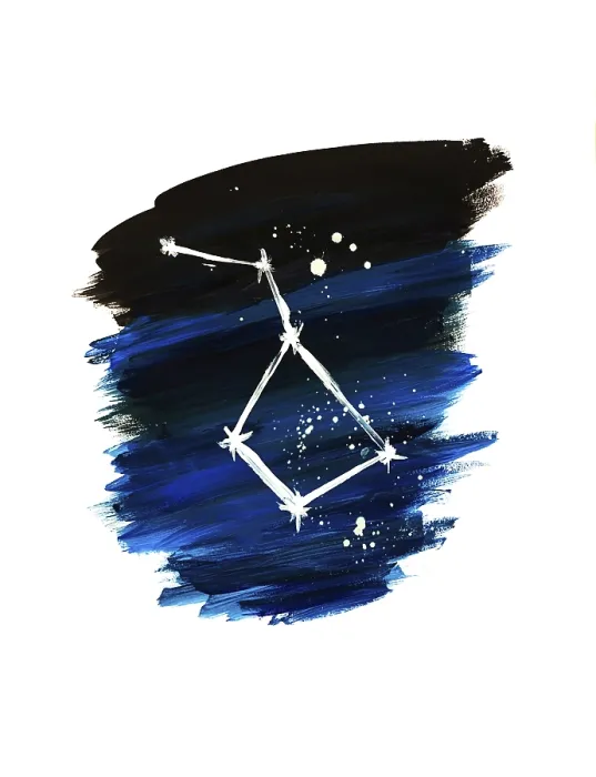 Framed Print : Abstract Night Sky Print with Bear and Paint Strokes Framed Print : Abstract Night Sky Print with Bear and Paint Strokes
