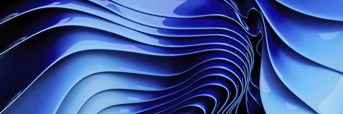 Framed Print : Abstract Blue Waves Print - Dynamic Modern Art