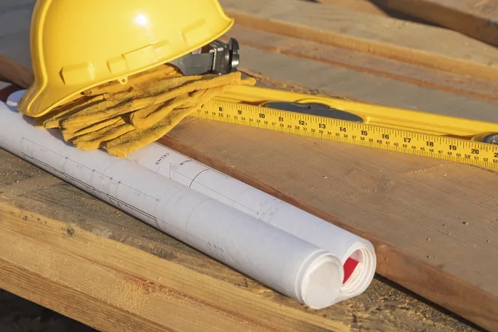 Framed Print : Construction Print: Hard Hat and Tools on Wooden Planks Framed Print : Construction Print: Hard Hat and Tools on Wooden Planks