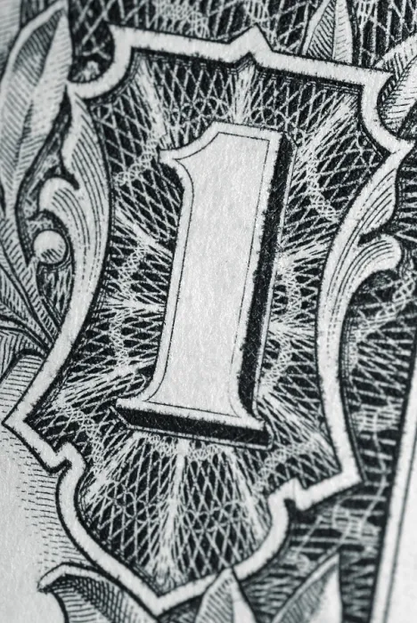 Framed Print : Abstract of a US one Dollar note Print Framed Print : Abstract of a US one Dollar note Print