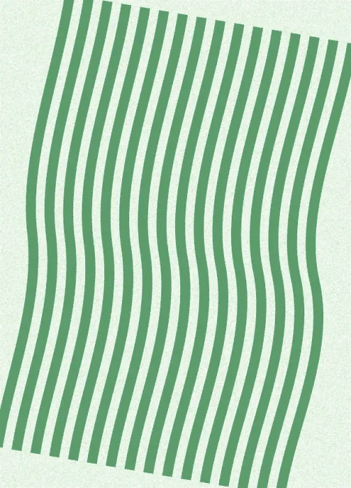 Framed Print : Green Wavy Line Distortion Print