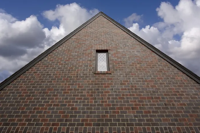 Framed Print : Abstract of New Brick Construction and Window Print Framed Print : Abstract of New Brick Construction and Window Print