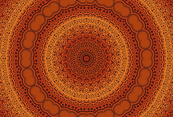 Framed Print : Abstract Orange Background Print with Radial Dotted Pattern Framed Print : Abstract Orange Background Print with Radial Dotted Pattern