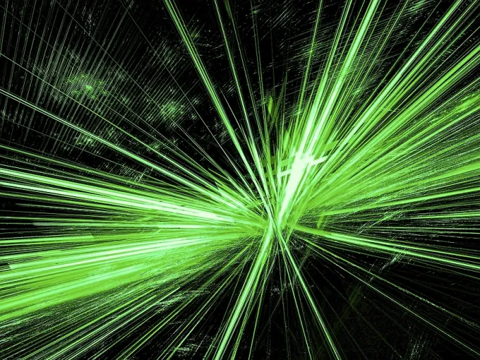 Framed Print : Abstract Rays Burst Print - Glowing Green Fractal Geometry Framed Print : Abstract Rays Burst Print - Glowing Green Fractal Geometry