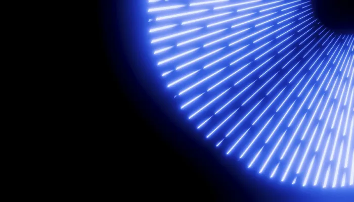 Framed Print : Abstract Radial Print: Glowing Blue Lines on Dark Background Framed Print : Abstract Radial Print: Glowing Blue Lines on Dark Background
