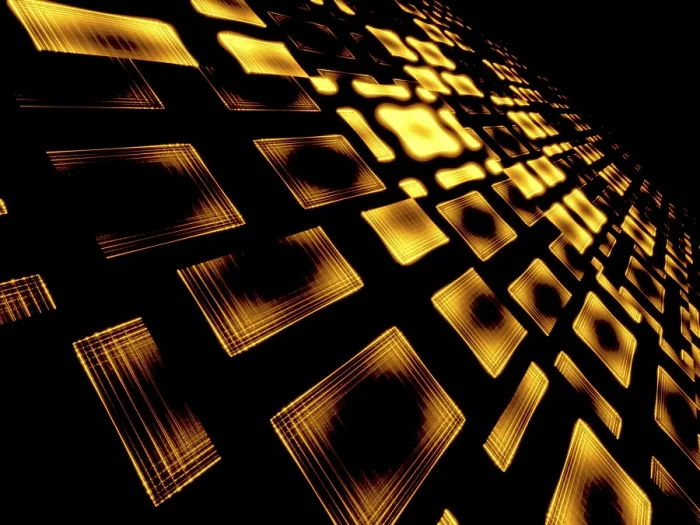 Framed Print : Abstract Technology Print - Glowing Golden Grid Framed Print : Abstract Technology Print - Glowing Golden Grid