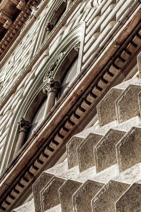 Framed Print : Abstract Building Facade Print from Below Framed Print : Abstract Building Facade Print from Below