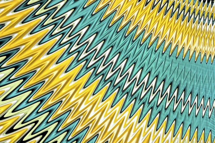 Framed Print : Abstract Zigzag Background Print - Fractal Geometry