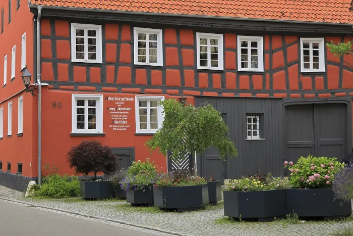 Framed Print : Ackerburgerhaus Print, Veringenstadt, Germany Framed Print : Ackerburgerhaus Print, Veringenstadt, Germany