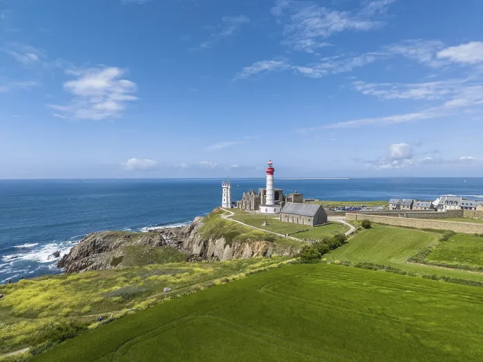 Framed Print : Aerial View of Phare de Saint-Mathieu Print Framed Print : Aerial View of Phare de Saint-Mathieu Print