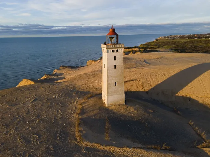 Framed Print : Aerial View of Rubjerg Knude Lighthouse Print, Denmark Framed Print : Aerial View of Rubjerg Knude Lighthouse Print, Denmark