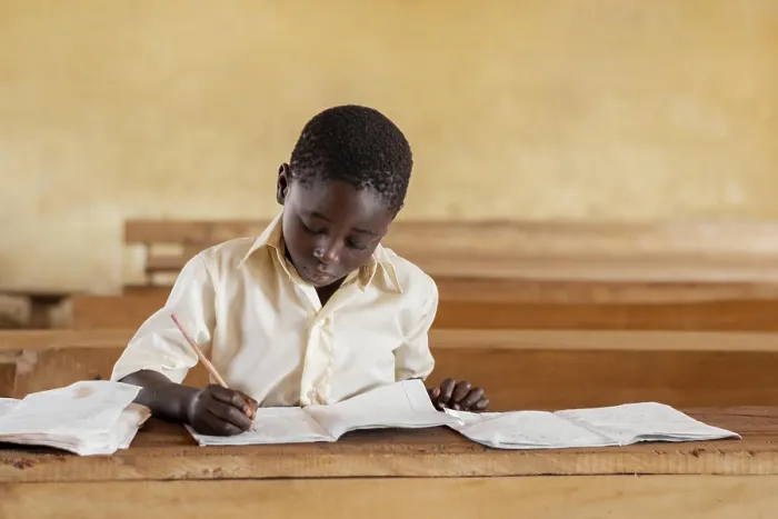 Framed Print : African Kid Learning Class 3 Print Framed Print : African Kid Learning Class 3 Print