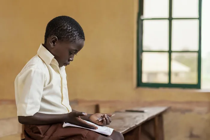 Framed Print : African Kid Learning in Class Print Framed Print : African Kid Learning in Class Print