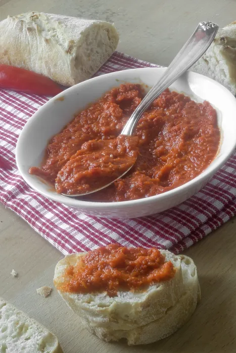 Framed Print : Ajvar and White Bread Print Framed Print : Ajvar and White Bread Print