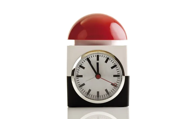 Framed Print : Alarm Clock with Red Stop Button Print Framed Print : Alarm Clock with Red Stop Button Print