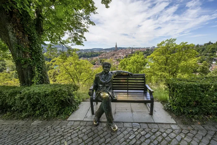 Framed Print : Albert Einstein Sitting on a Bench Print, Bern, Switzerland Framed Print : Albert Einstein Sitting on a Bench Print, Bern, Switzerland