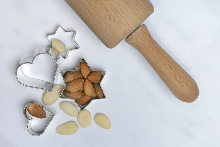 Framed Print : Almonds and Biscuit Cutters Print Framed Print : Almonds and Biscuit Cutters Print