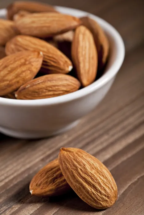 Framed Print : Almonds Isolated Print on White Background Framed Print : Almonds Isolated Print on White Background