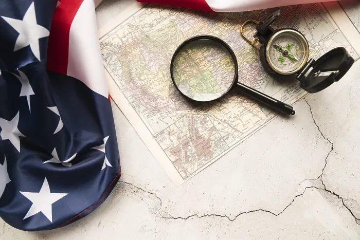 Framed Print : American Flag Map Print Framed Print : American Flag Map Print