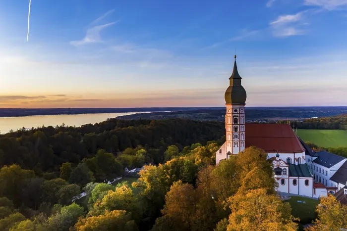 Framed Print : Andechs Monastery Aerial View Print, Upper Bavaria, Germany Framed Print : Andechs Monastery Aerial View Print, Upper Bavaria, Germany