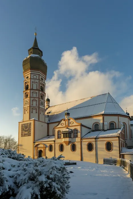 Framed Print : Andechs Monastery Winter Sunset Print, Bavaria, Germany Framed Print : Andechs Monastery Winter Sunset Print, Bavaria, Germany