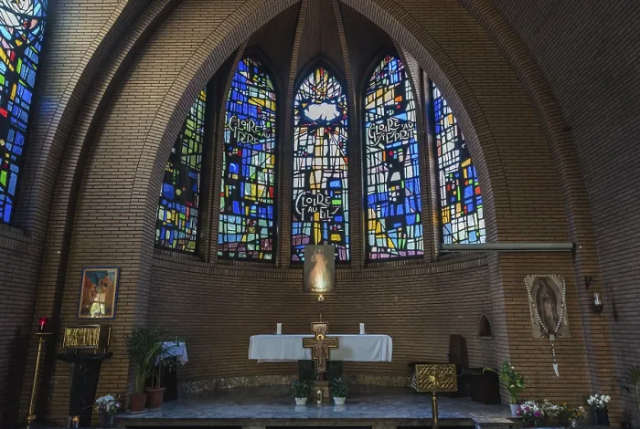 Framed Print : Anderlecht, Belgium Print - Saint Raphael Chapel Interior