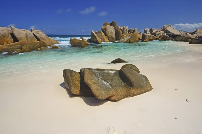 Framed Print : La Source Marron Anse Marron Print, La Digue Island
