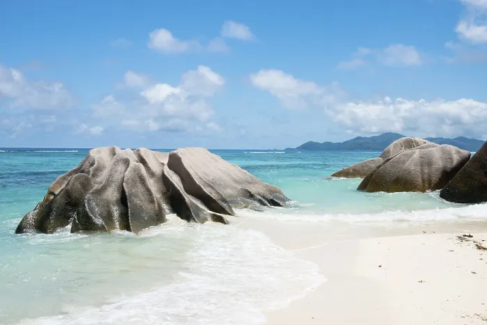 Framed Print : Anse Source d'Argent Beach Print, La Digue, Seychelles Framed Print : Anse Source d'Argent Beach Print, La Digue, Seychelles