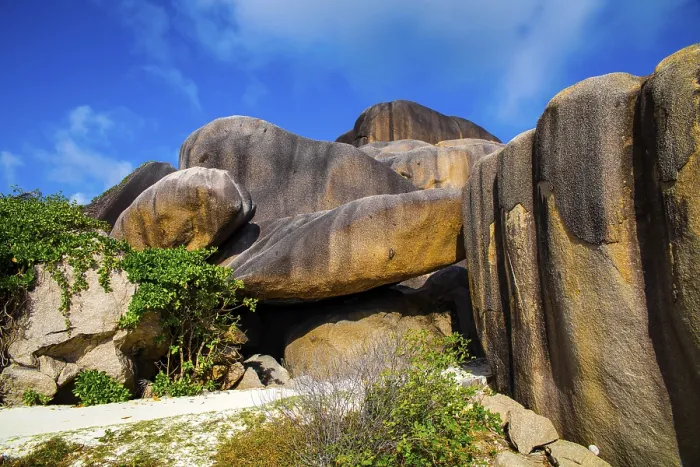 Framed Print : Anse Source d'Argent Granite Rock Beach Print Framed Print : Anse Source d'Argent Granite Rock Beach Print