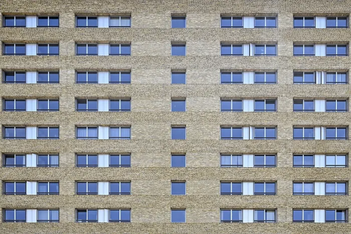 Framed Print : Apartment Block Facade Print - Windows Framed Print : Apartment Block Facade Print - Windows