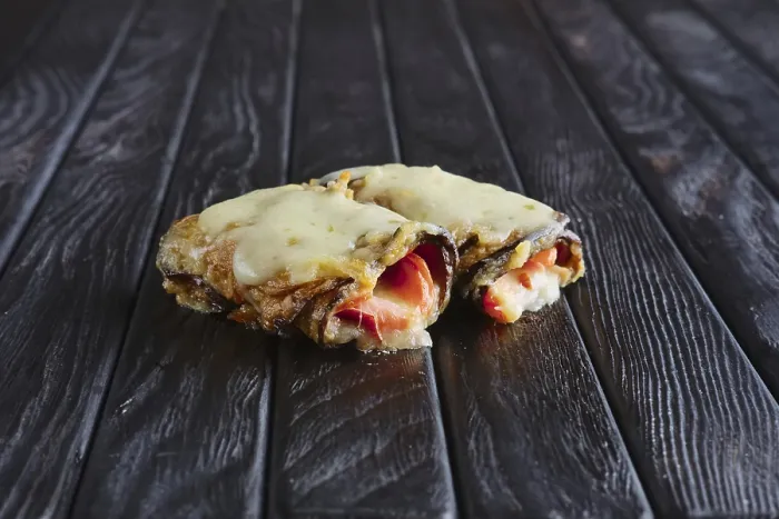 Framed Print : Eggplant Stuffed with Bacon Print Framed Print : Eggplant Stuffed with Bacon Print