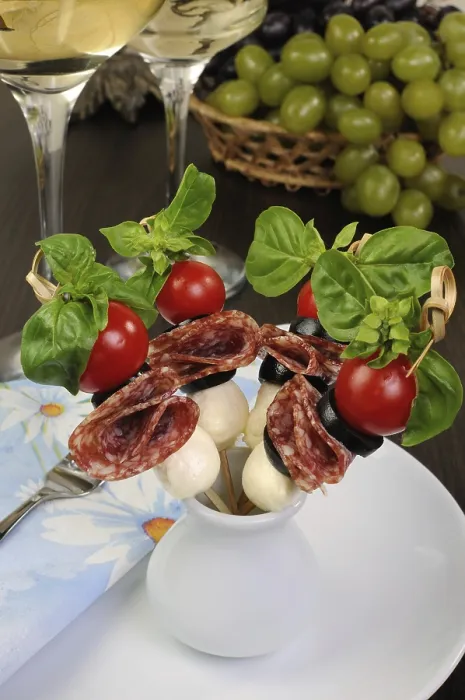 Framed Print : Salami and Mozzarella Appetizer Print Framed Print : Salami and Mozzarella Appetizer Print