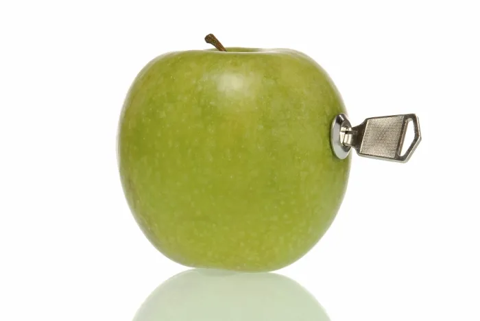 Framed Print : Apple with Lock and Key Print