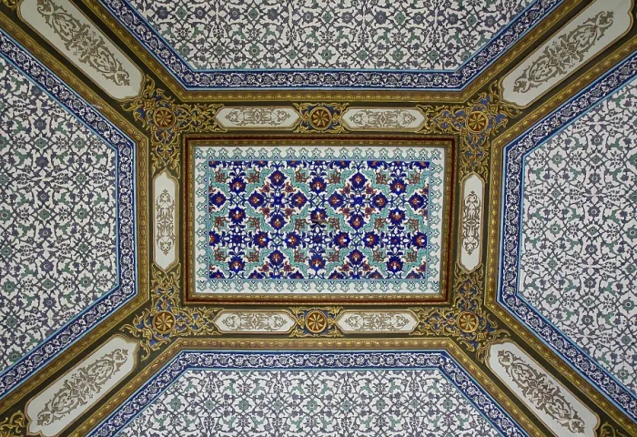 Framed Print : Arabesques Print from Topkapi Palace Ceiling, Istanbul Framed Print : Arabesques Print from Topkapi Palace Ceiling, Istanbul