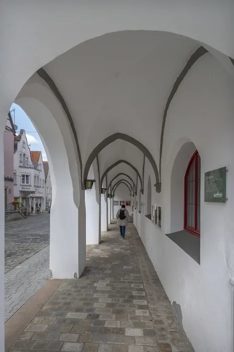 Framed Print : Arcade of the town hall, Wemding Print, Germany Framed Print : Arcade of the town hall, Wemding Print, Germany