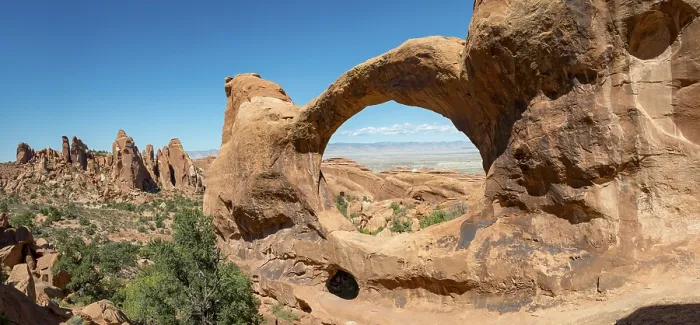 Framed Print : Devils Garden Arch Double O Arch Print, Arches National Park Framed Print : Devils Garden Arch Double O Arch Print, Arches National Park