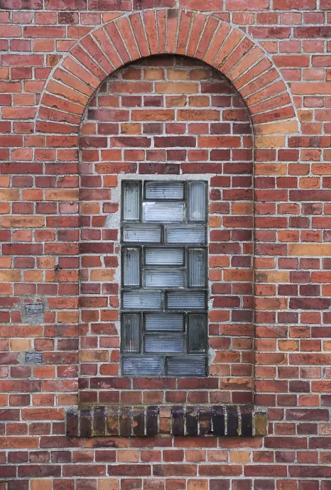 Framed Print : Red Brick Arch Print with Glass Element Framed Print : Red Brick Arch Print with Glass Element