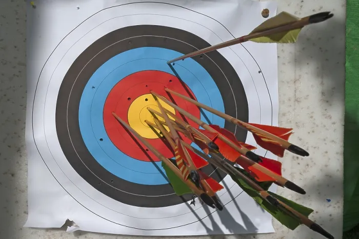 Framed Print : Archery Target with Arrows Print Framed Print : Archery Target with Arrows Print