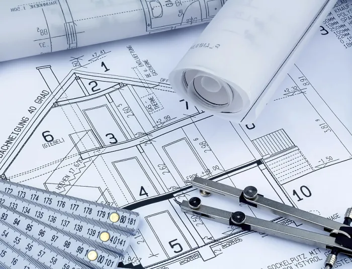 Framed Print : An Architect's Plan for New Home Construction Print Framed Print : An Architect's Plan for New Home Construction Print