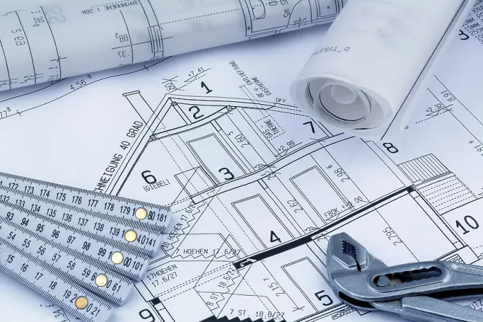 Framed Print : Austrian Architect's Plan for New Home Construction Print Framed Print : Austrian Architect's Plan for New Home Construction Print