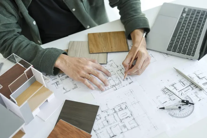 Framed Print : Architecture Interior Design Print Blueprint Drawing Framed Print : Architecture Interior Design Print Blueprint Drawing