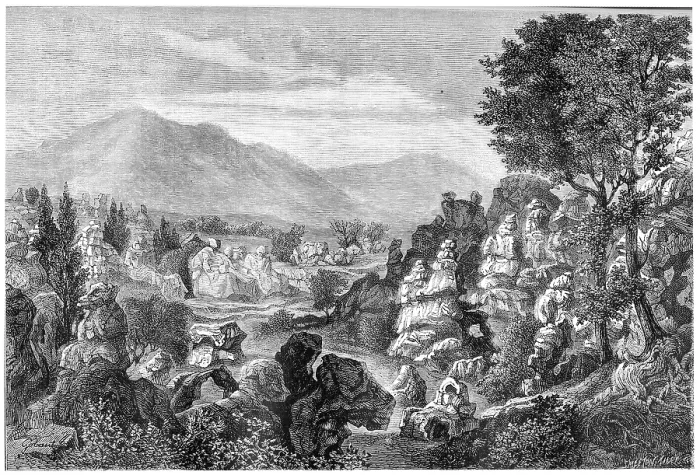 Framed Print : Ardeche River Limestone Rock Formations Print, France 1874 Framed Print : Ardeche River Limestone Rock Formations Print, France 1874