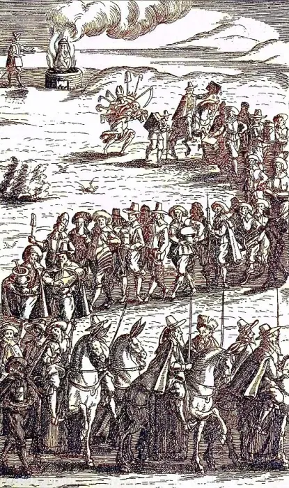 Framed Print : Facsimile Print of The Wild Hunt Engraving Framed Print : Facsimile Print of The Wild Hunt Engraving