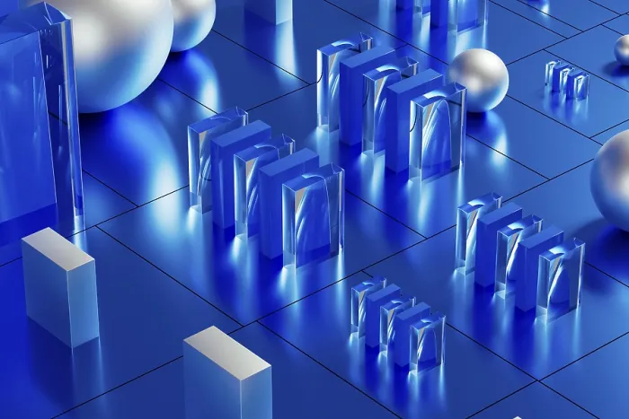 Framed Print : Blue Geometric Forms 3D Print Environment Framed Print : Blue Geometric Forms 3D Print Environment