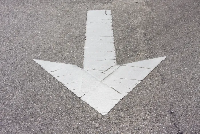 Framed Print : Arrow on a Road Print